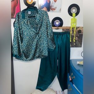 Two piece satin pj set